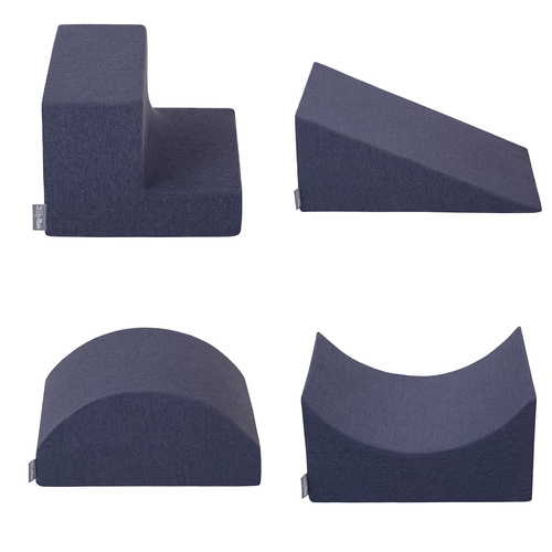 KiddyMoon Element Aire De Jeux en Mousse pour Enfants, bleu foncé, Multi-Taille