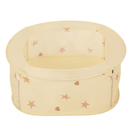 NK-200X piscine aire de jeux pliable avec balles, Beige Clair: Jaune/Vert/Bleu/Rouge/Orange, 100 Balles