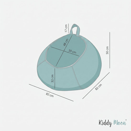 KiddyMoon Pouf pour Enfants 2-en-1 Rangement pour Jouets, 80x80x50cm, violet