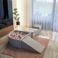 KiddyMoon Piscine À Balles Grande Rond pour Bébé, Fabriqué en UE, rose: beige pastel/rose poudré/perle, 120x30cm/600 balles