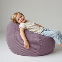 KiddyMoon Pouf pour Enfants 2-en-1 Rangement pour Jouets, 80x80x50cm, violet