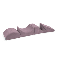 KiddyMoon ANAFI parcours de motricité en mousse pour enfant, violet, klin F/rampa L/półwałek L/schodek