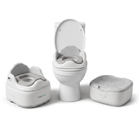 KiddyMoon Pot de Toilette pour Enfants avec Couvercle Verrouillable, gris, UNI