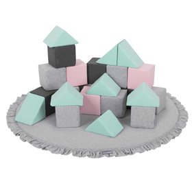 KiddyMoon Tapis de Jeu Pour Enfants Montessori Tapis en Mousse Bébé Épais et Doux Tapis Rampant Ramper Enfant Jouet Couverture Baby Tapis d'éveil, Fabriqué en UE, gris clair, XL
