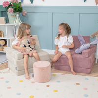 KiddyMoon Canapé Pliant pour Enfants, Canapé Convertible pour Chambre et Salle de Jeux, Matelas au Sol, Mini-Canapé, violet, Canapés