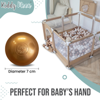 KiddyMoon Balles Colorées Plastique ∅7cm pour Piscine Enfant Bébé Fabriqué en EU, perle/gris/rose