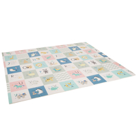 KiddyMoon Tapis de Jeu pour Enfant Bébé Tapis Mousse Tapis de Sol Tapis d'éveilBebe Reversible Stimulation De L'Imagination Pliable Pour L'Intérieur Et L'Extérieur, brun-mer, 180x200x1,5cm