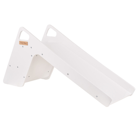 KiddyMoon Toboggan En Bois pour Enfants 2 en 1 Chaise Bébé, blanc, Grand