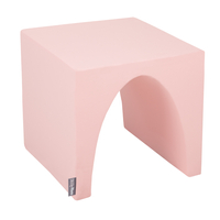 KiddyMoon Aire De Jeux en Mousse avec Carré Piscine À Balles pour Enfants, rose:blanc/gris/rose poudré, Piscine (300 Balles) + Version 2