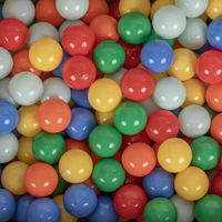 KiddyMoon Balles pour Piscine Colorées ∅6cm Plastique Enfant Bébé Fabriqué en EU, menthe/jaune/vert/bleu/rouge/orange, 1200 Balles/6cm