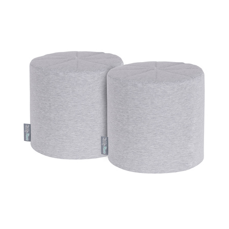 KiddyMoon Aire De Jeux En Mousse Modulable Pour Enfants Avec Housses Amovibles Résistantes Et Matériaux Doux Favorisant Imagination Et Créativité, gris clair, Tonneau/Puf/Puf