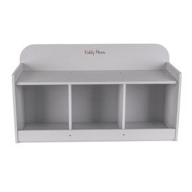 banquette avec étagères pour les enfants KiddyMoon, gris, UNI