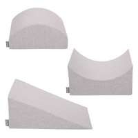 KiddyMoon Element Aire De Jeux en Mousse pour Enfants, gris clair, Multi-Taille