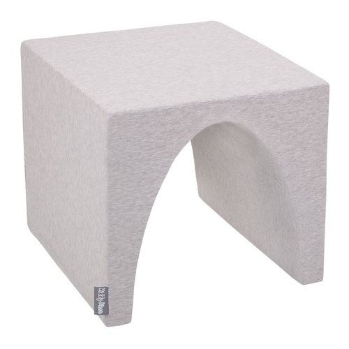 KiddyMoon aire de jeux en mousse colline/tunnel/rampe L/semi-rouleau L, gris clair, Multi-Taille