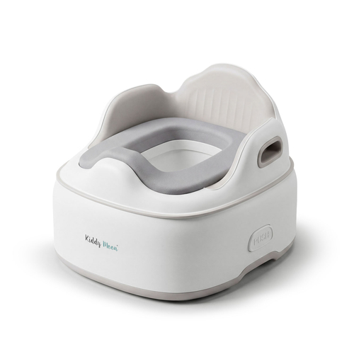 KiddyMoon Pot de Toilette pour Enfants avec Couvercle Verrouillable, beige, UNI
