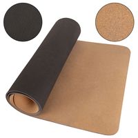Tapis en Liège pour Yoga Surface Antidérapante Structure Naturelle Tapis d'exercice Durable et Polyvalent Perfect pour la Méditation ou les Exercices, Naturel, 49,4x40,4x91,5 cm