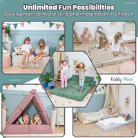 KiddyMoon Canapé Pliant pour Enfants, Canapé Convertible pour Chambre et Salle de Jeux, Matelas au Sol, Mini-Canapé, violet, Canapés