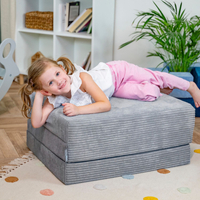 KiddyMoon Matelas Enfant Pliable en Mousse Matelas Pouf pour Tout-Petits, Chambre d'Enfant, vert, Matelas