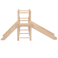 KiddyMoon aire de jeux en bois avec toboggan pour enfants, , UNI