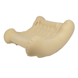 KiddyMoon Fauteuil Sensoriel Gonflable À Bascule Enfant Avec Poignées Et Pompe, beige, L