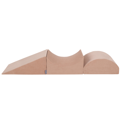 KiddyMoon Aire De Jeux En Mousse Modulable Pour Enfants Avec Housses Amovibles Résistantes Et Matériaux Doux Favorisant Imagination Et Créativité, rose des sables, Multi-Taille