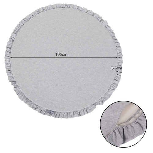 KiddyMoon Tapis de Jeu Pour Enfants Montessori Tapis en Mousse Bébé Épais et Doux Tapis Rampant Ramper Enfant Jouet Couverture Baby Tapis d'éveil, Fabriqué en UE, gris clair, XL