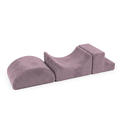 KiddyMoon parcours de motricité en mousse à 3 éléments, violet, Multi-Taille