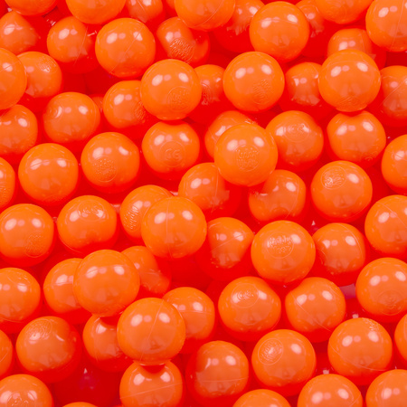 KiddyMoon Balles pour Piscine Colorées ∅6cm Plastique Enfant Bébé Fabriqué en EU, orange, 100 Balles/6cm