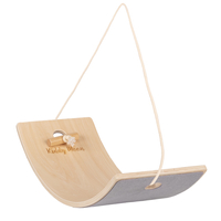 KiddyMoon Planche D'équilibre Corde pour Enfants Planche À Balancer BB-004, naturalny, planche