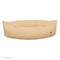 KiddyMoon Gonflable Fauteuil Sensoriel Enfant Avec Poignées Et Pompe, beige, L