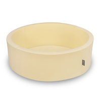 KiddyMoon Piscine À Balles ∅ 7Cm pour Bébé Rond Fabriqué en UE, beurré, 90x30/SANSballes