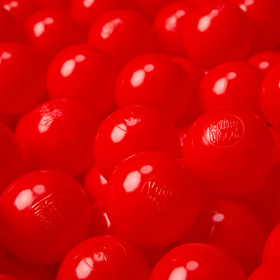 KiddyMoon Balles pour Piscine Colorées ∅6cm Plastique Enfant Bébé Fabriqué en EU, rouge, 100 Balles/6cm