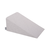 KiddyMoon Aire De Jeux en Mousse avec Carré Piscine À Balles pour Enfants, gris clair: gris/blanc/turquoise, Piscine (200 Balles) + Pente