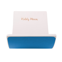 KiddyMoon Planche D'équilibre pour Enfants Planche à Balancer Montessori, Blanc/Bleu Felt, 83x29,5x1,7 cm/Felt