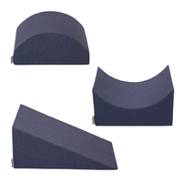 KiddyMoon Aire De Jeux en Mousse avec Carré Piscine À Balles pour Enfants, bleu foncé:vertClr/orange/turq/bleu/babybl/jaune, Piscine (300 Balles) + Version 4