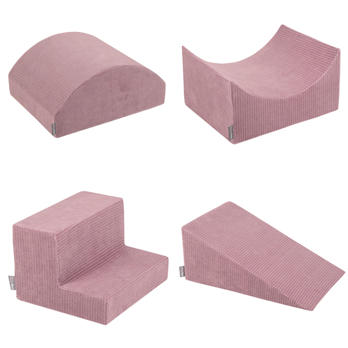 KiddyMoon Parcours Motricité En Mousse Enfants Tricot Côtelé Favorise Créativité, violet, Multi-Taille