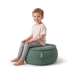 KiddyMoon pouf rond en polyester pour chambre d'enfant, vert, M