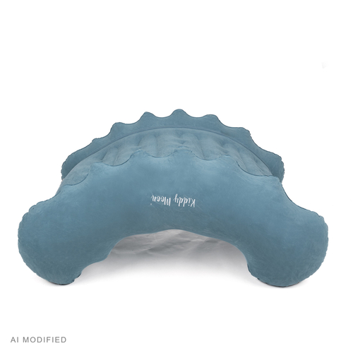 KiddyMoon Fauteuil Sensoriel Gonflable À Bascule Enfant Avec Poignées Et Pompe, bleu clair, L
