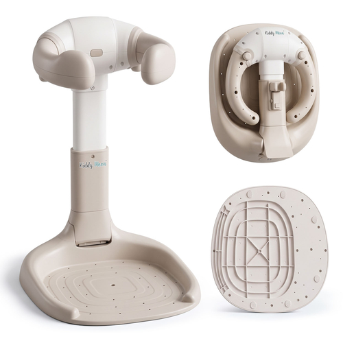 KiddyMoon Support de Bain pour Bébé Hauteur Réglables Antidérapante, beige, UNI
