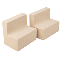 KiddyMoon Velours Aire De Jeux en Mousse pour Enfantsx élément marches PPZV-232, beige sableux, Multi-Taille