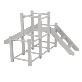 KiddyMoon aire de jeux en bois avec toboggan pour enfants, , UNI