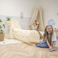 Tente De Jeu Avec Tunnel Pop Up Stimule Fantaisie Et Mouvement, beige clair, tunnel + tente