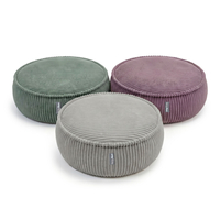 KiddyMoon pouf rond en polyester pour chambre d'enfant, violet, M