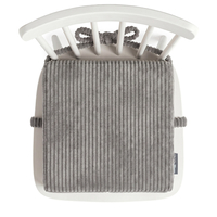KiddyMoon Coussin Rehausseur De Chaise Enfant, Assise Rehaussée 10 Cm Avec Housse Lavable Et Liens d’Attache, gris foncé, 33x33x10