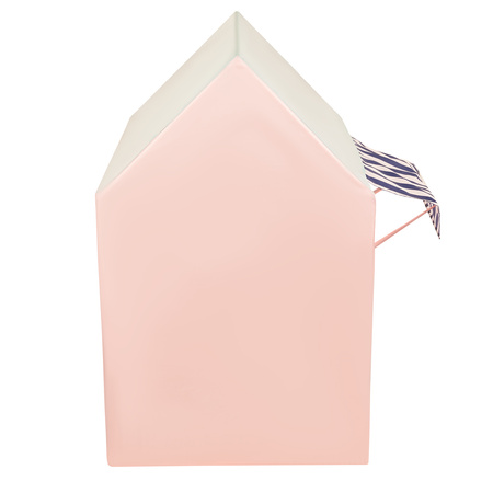 Tente de Jeu Pour Enfants De Magasin De Glaces Forme De Pavillon Pliable En Matériau Respirant Et Résistant Idéal Pour Stimuler La Créativité Intérieur Et Extérieur, rose-menthe: babyblue/rose poudré/perle, 100 Balles