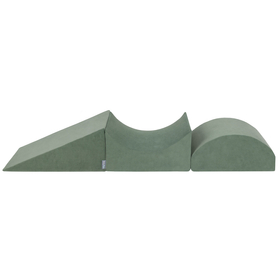 KiddyMoon Aire De Jeux En Mousse Modulable Pour Enfants Avec Housses Amovibles Résistantes Et Matériaux Doux Favorisant Imagination Et Créativité, vert forêt, Multi-Taille