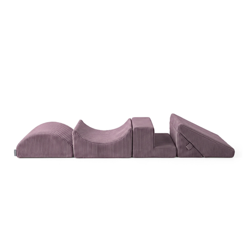 KiddyMoon ANAFI parcours de motricité en mousse pour enfant, violet, klin F/rampa L/półwałek L/schodek