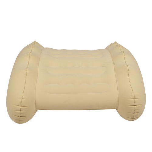 KiddyMoon Fauteuil Sensoriel Gonflable À Bascule Enfant Avec Poignées Et Pompe, beige, L