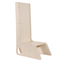 KiddyMoon Toboggan En Bois pour Enfants 2 en 1 Chaise Bébé, naturel, Grand