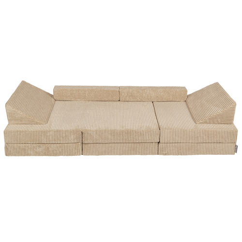 KiddyMoon Canapés Pliant pour Enfants Canapé-Lit Convertible Bébés-Canapé Lit Coucher Salle de Jeux Pliable Matelas au Sol Mini-Canapé Chaise-Lit, beige, Canapés